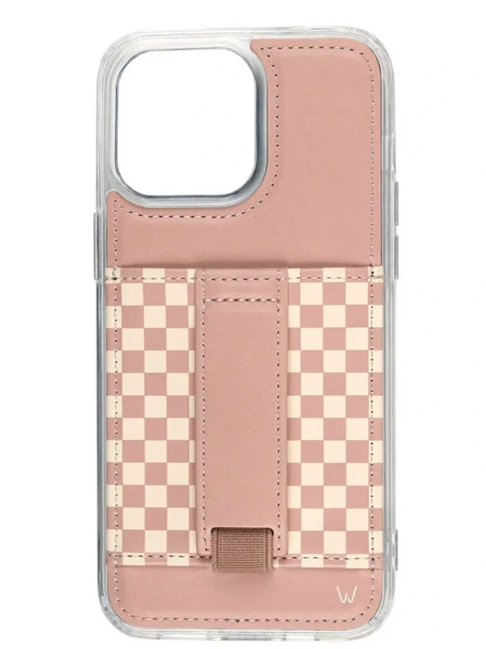 Walli Case “Blush Check” IPhone 13 Pro Max Pink Cream Check New Condition
